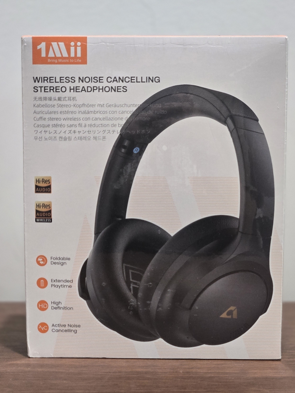 Wireless Noise Cancelling On-Ear Headphones - Black